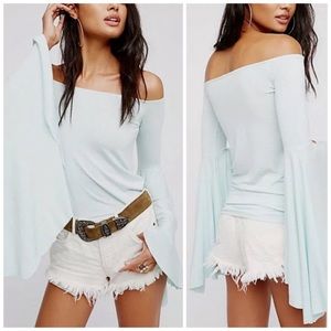 Free People Birds of Paradise Bell Sleeve Top